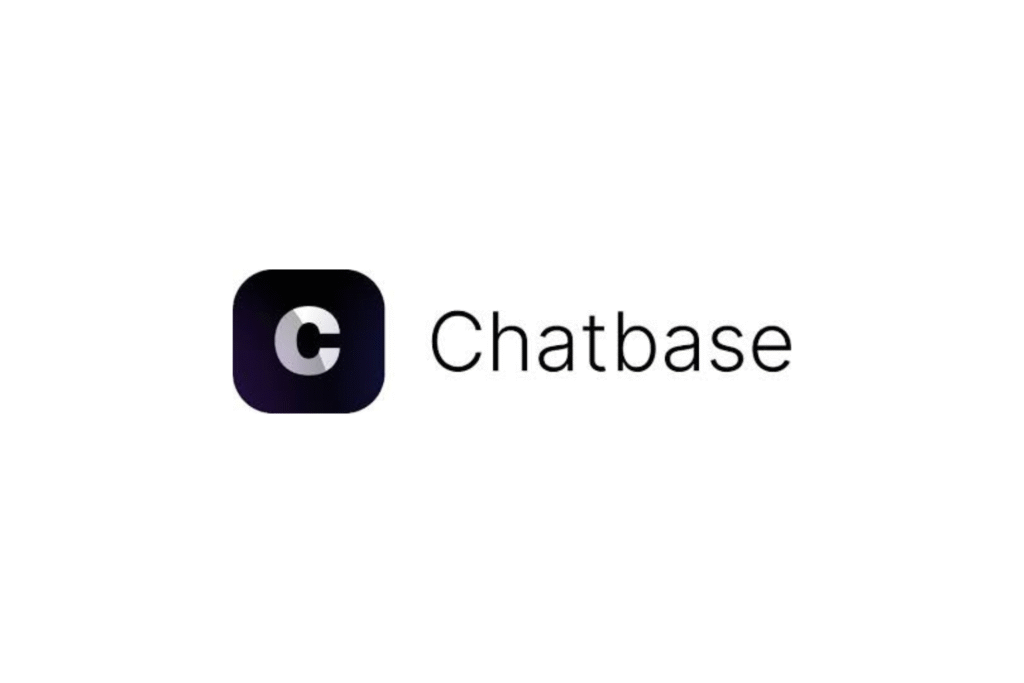 Chatbase official logo featuring a stylized white "C" inside a rounded dark gradient square next to the brand name in clean black sans-serif typography.