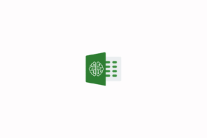 Logo for GPT Excel featuring a green folder-style icon with a white digital brain circuit on the left and a spreadsheet grid on the right.
