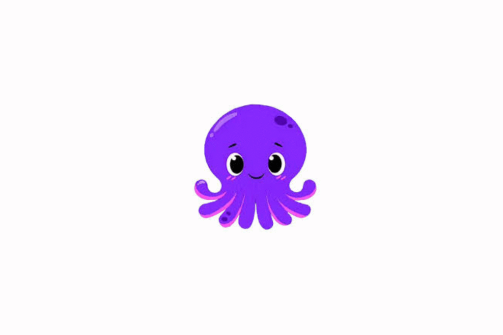 Pictory logo. A cute, purple cartoon octopus with a friendly smile and large expressive eyes.
