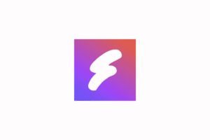 SellerPic logo, A white, stylized "S" or lightning bolt shape centered inside a square box with a purple-to-orange gradient background.