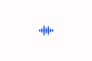 Voice.ai. A blue stylized waveform icon centered on a white background representing the Voice.ai brand.
