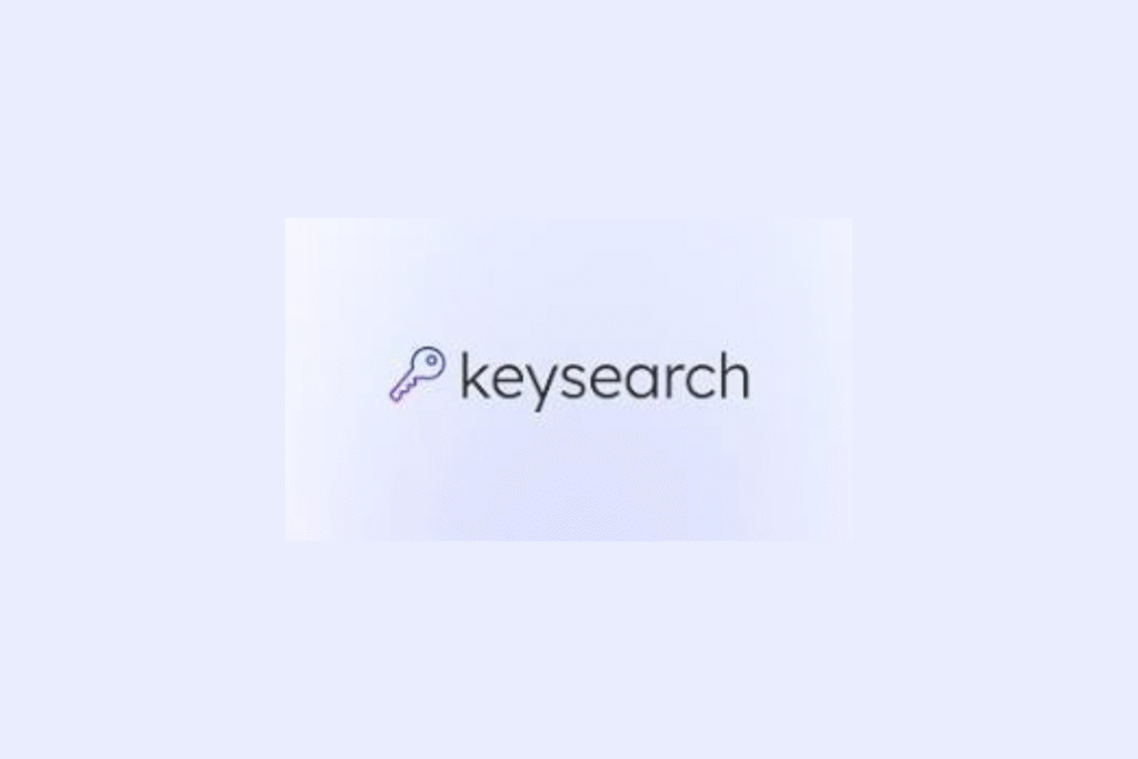 KeySearch logo featuring a stylized purple and blue key icon next to the lowercase word "keysearch".