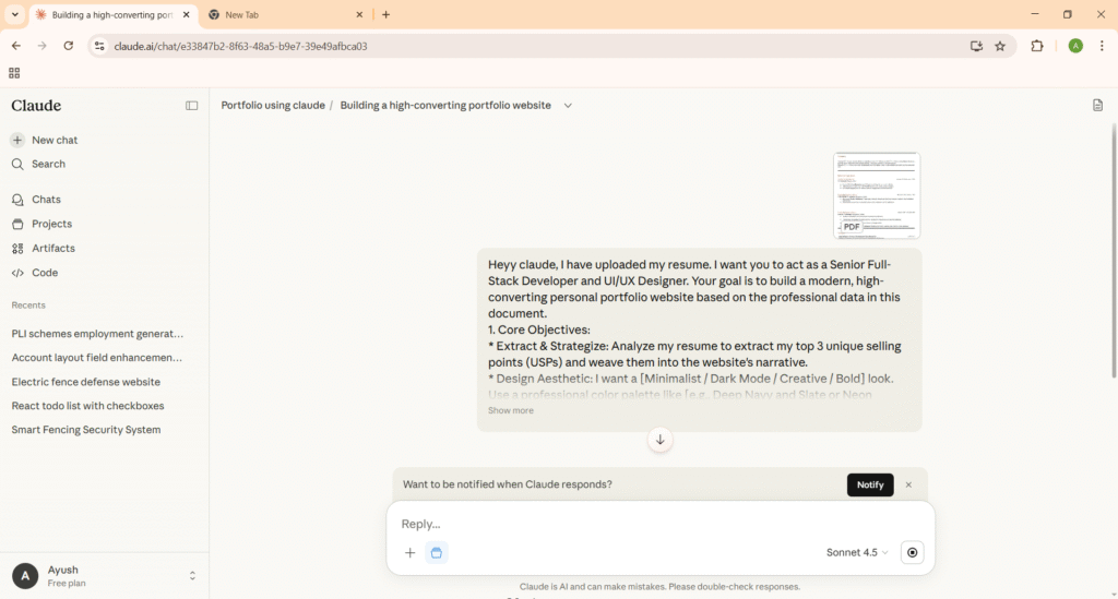Free Website Builders- Claude